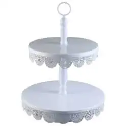 Platou etajat din metal cu 2 nivele 20/25x35 CM