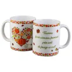 Cana ceramica "Toamna fa-mi cararea..." 330 ml