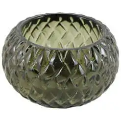 Suport lumanare din sticla colorata 7.5x4 CM