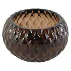 Suport lumanare din sticla colorata 7.5x4 CM