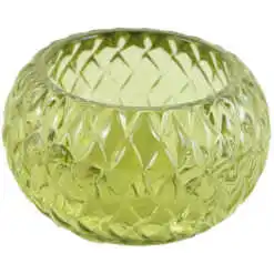 Suport lumanare din sticla colorata 7.5x4 CM