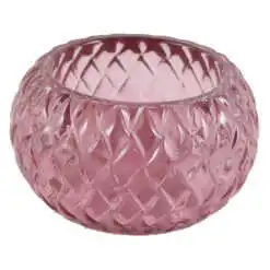 Suport lumanare din sticla colorata 7x4 CM