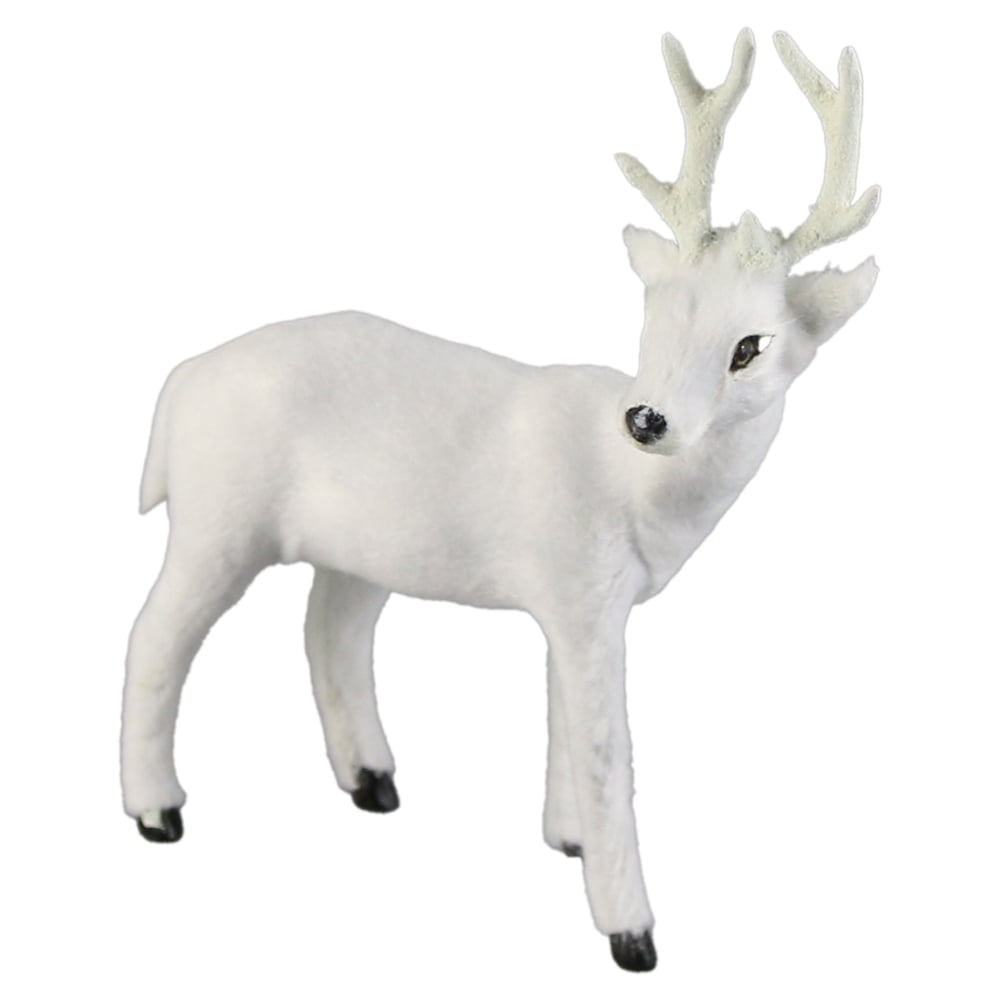 Figurina Craciun Caprioara din plastic alb 15 CM Figurina Craciun Caprioara din plastic alb 15 CM