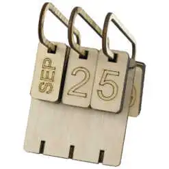 Calendar perpetuu din lemn 16x10 CM