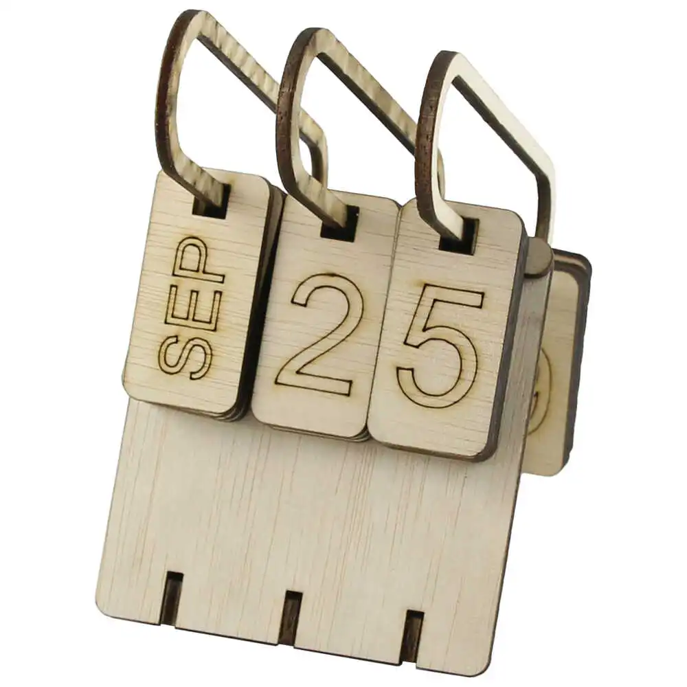 Calendar perpetuu din lemn 16x10 CM Calendar perpetuu din lemn 16x10 CM