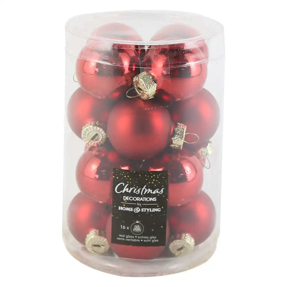 Set 16 globuri pentru brad din sticla 3.5 CM