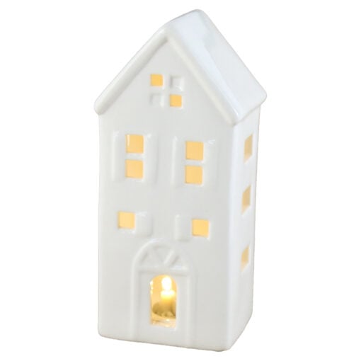 Casuta de Craciun din ceramica cu led 16 CM