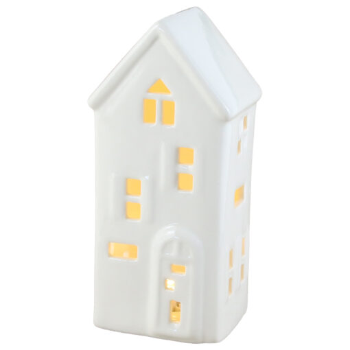 Casuta de Craciun din ceramica cu led 16 CM