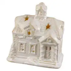 Casuta de Craciun cu led din ceramica 13x15 CM