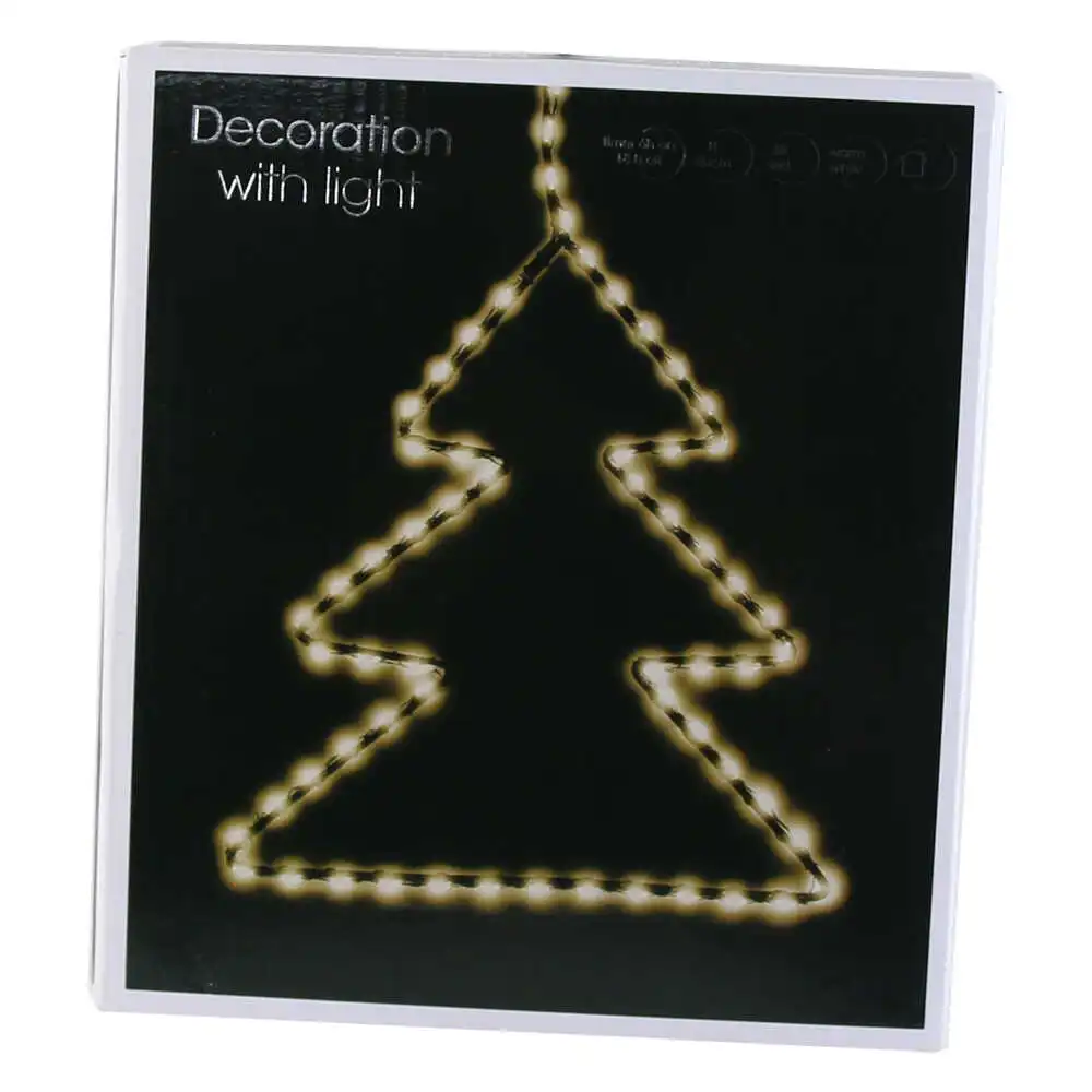 Decor Brad cu led 18x21 CM Decor Brad cu led 18x21 CM
