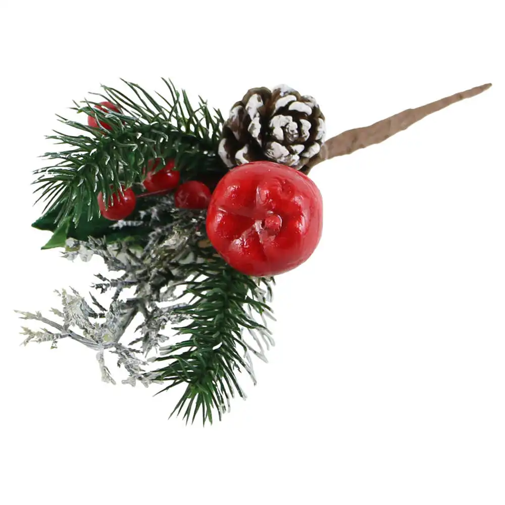 Pick creanga brad cu bobite rosii 16 CM