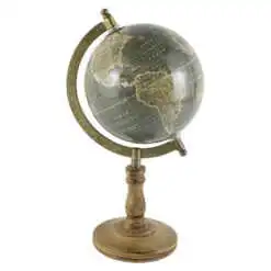 Glob pamantesc pe suport din lemn 15x27 CM