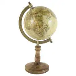 Glob pamantesc pe suport din lemn 15x27 CM