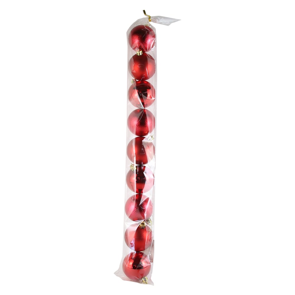 Set 9 globuri pentru brad din plastic 6 CM Set 9 globuri pentru brad din plastic 6 CM