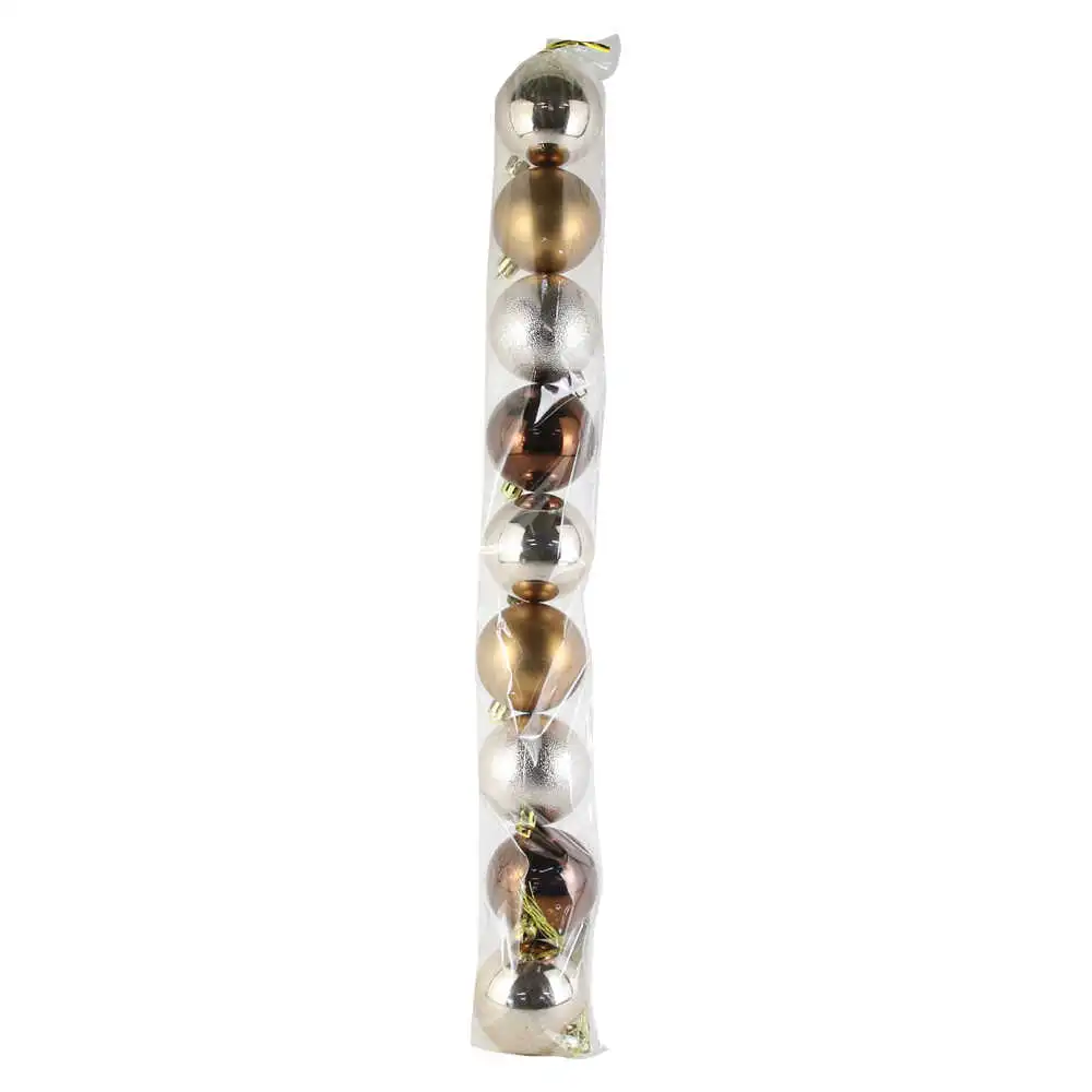 Set 9 globuri pentru brad din plastic 6 CM