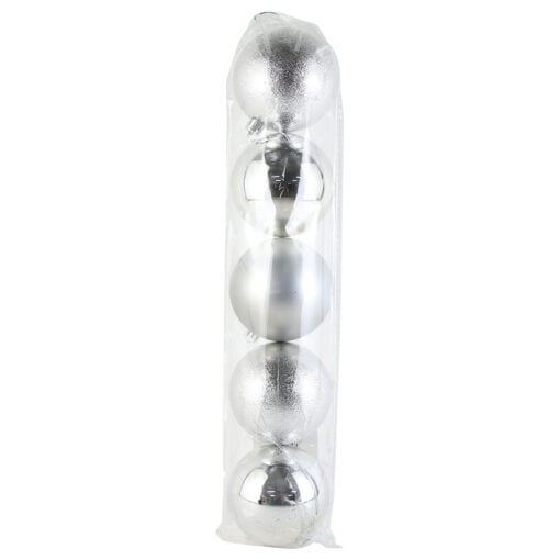 Set 5 globuri pentru brad din plastic 8 CM