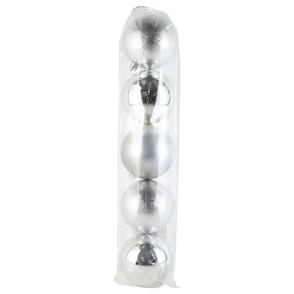 Set 5 globuri pentru brad din plastic 8 CM