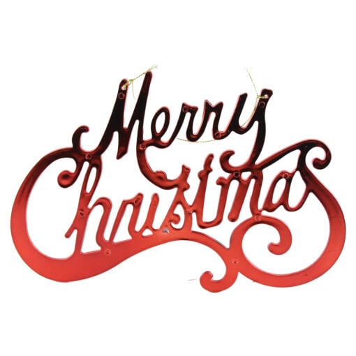 Decor "Merry Christmas" din plastic