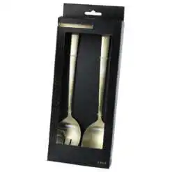 Set 2 linguri pentru servire salata din inox