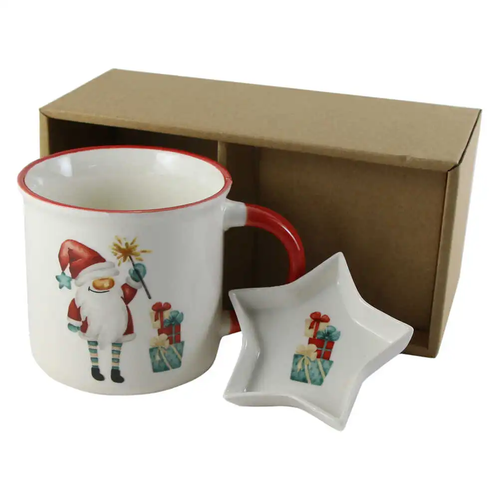 Cana de Craciun din ceramica cu bol steluta