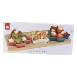 Set 3 boluri cu suport bambus 28x12 CM