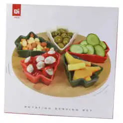 Set 6 boluri cu suport bambus 25 CM