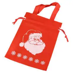 Punga cadou din textil Mos Craciun 20x29 CM