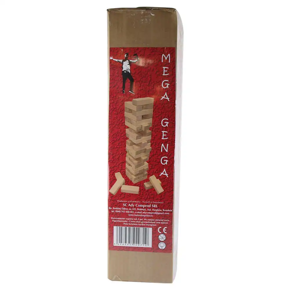 Joc Jenga Mega din lemn natur 3+ Joc Jenga Mega din lemn natur 3+