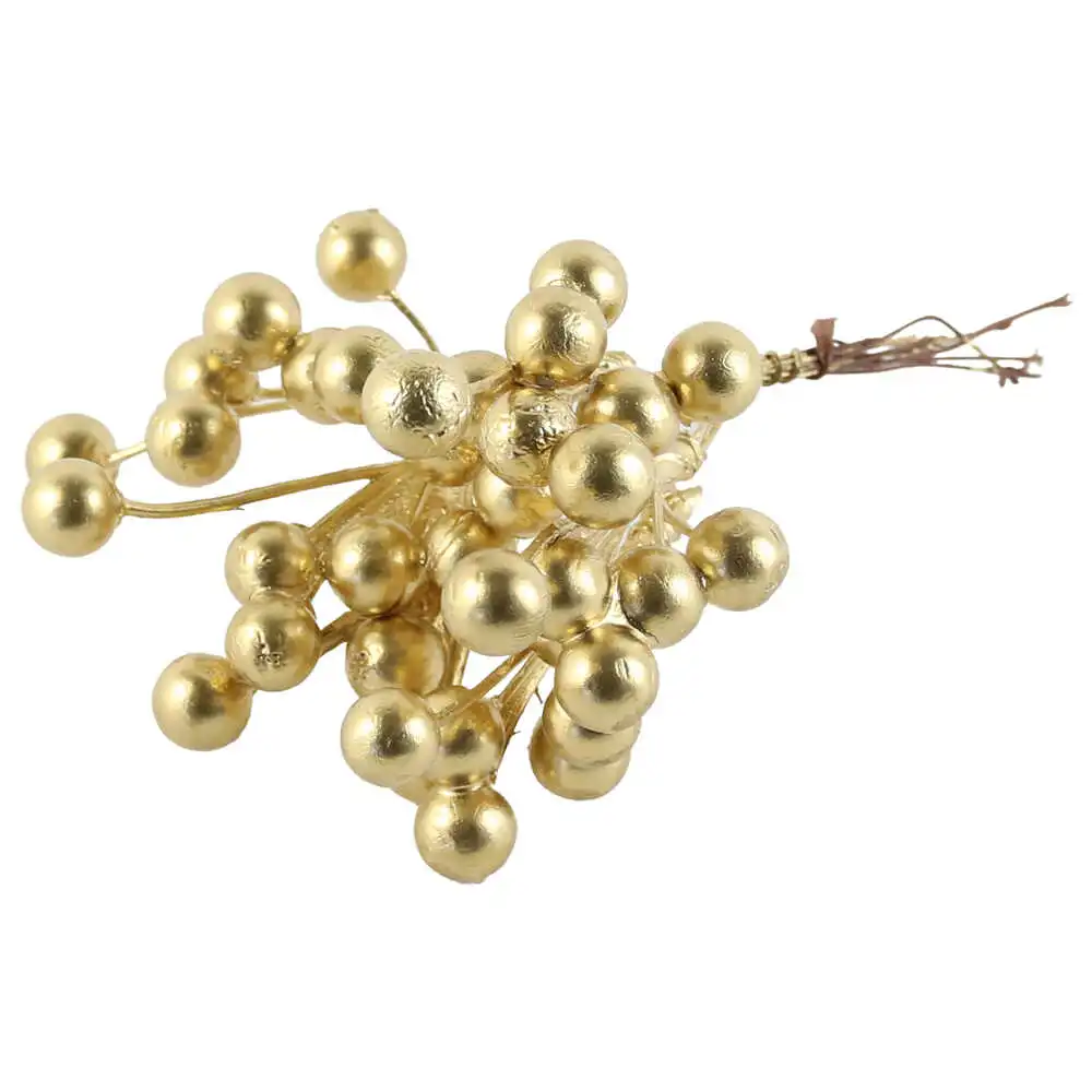 Pick creanga cu bobite aurii 16 CM Pick creanga cu bobite aurii 16 CM