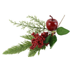 Pick creanga brad cu bobite rosii si mar 26 CM
