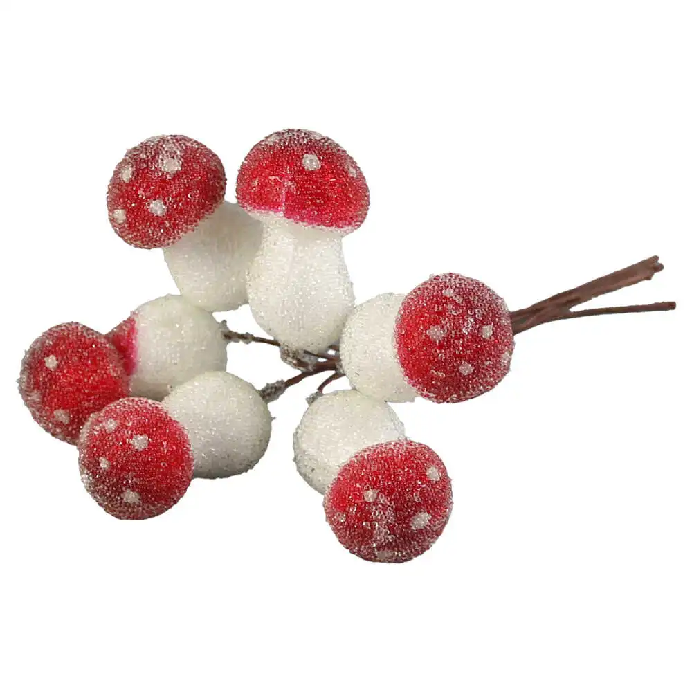 Pick decor ciupercuta cu glitter 13 CM Pick decor ciupercuta cu glitter 13 CM