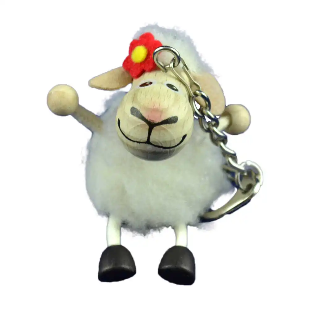 Breloc cu figurina din lemn 3x6 CM - Miel Breloc cu figurina din lemn 3x6 CM - Miel