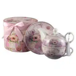 Set ceainic cu ceasca si farfurioara 350 ml/310 ml