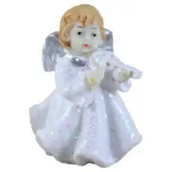 Figurina ingeras cu aripi argintii din rasina 6 CM