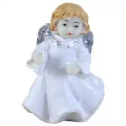 Figurina ingeras cu aripi argintii din rasina 6 CM