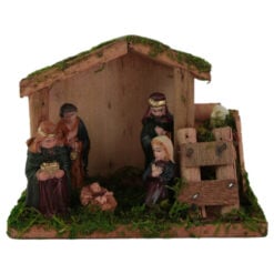 Ornament de Craciun Sceneta Betleem din lemn 15 CM