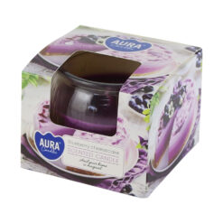 Lumanare parfumata in pahar sticla Blueberry Cheesecake