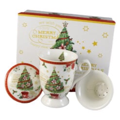 Cana ceramica cu infuzor si capac