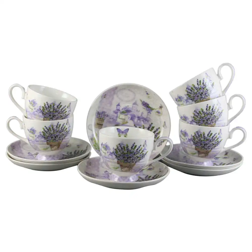 Set 6 cesti din ceramica cu farfurii