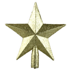 Varf de brad Stea din plastic cu glitter 20 CM