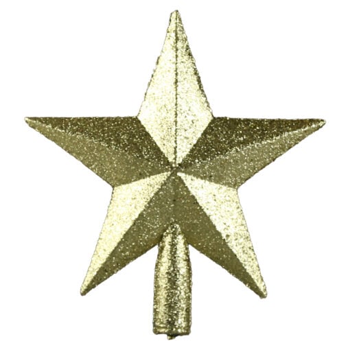 Varf de brad Stea din plastic cu glitter 20 CM