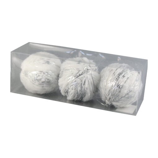 Set 3 globuri pentru brad din foam 8 CM