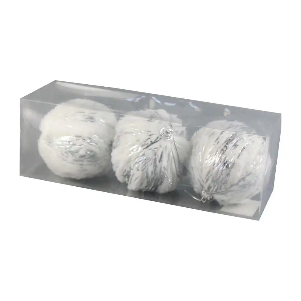 Set 3 globuri pentru brad din foam 8 CM