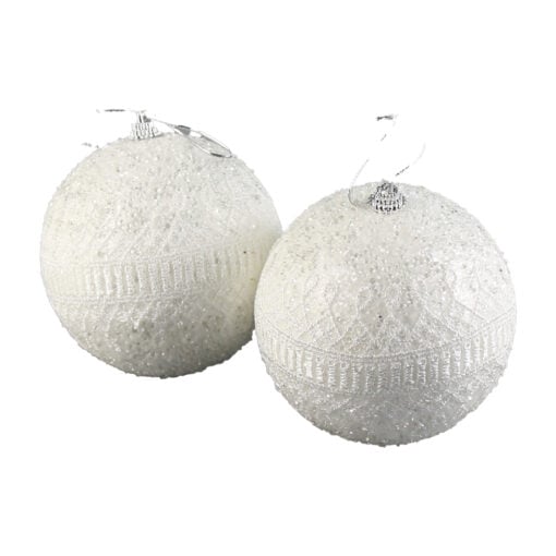Set 2 globuri pentru brad din foam 10 CM