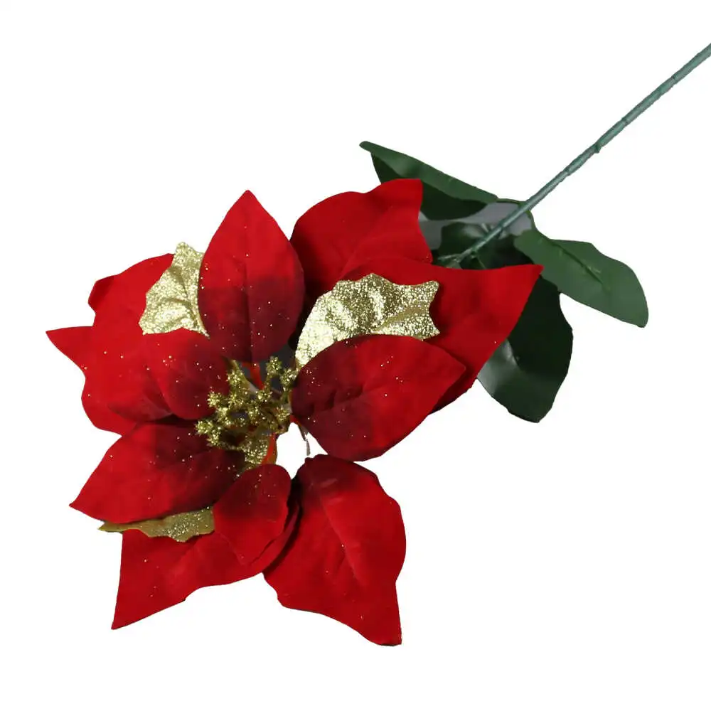 Floare artificiala Craciunita 70 CM Floare artificiala Craciunita 70 CM