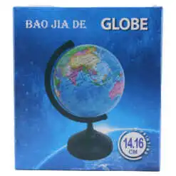 Glob pamantesc pe suport din plastic 14.6x22 CM