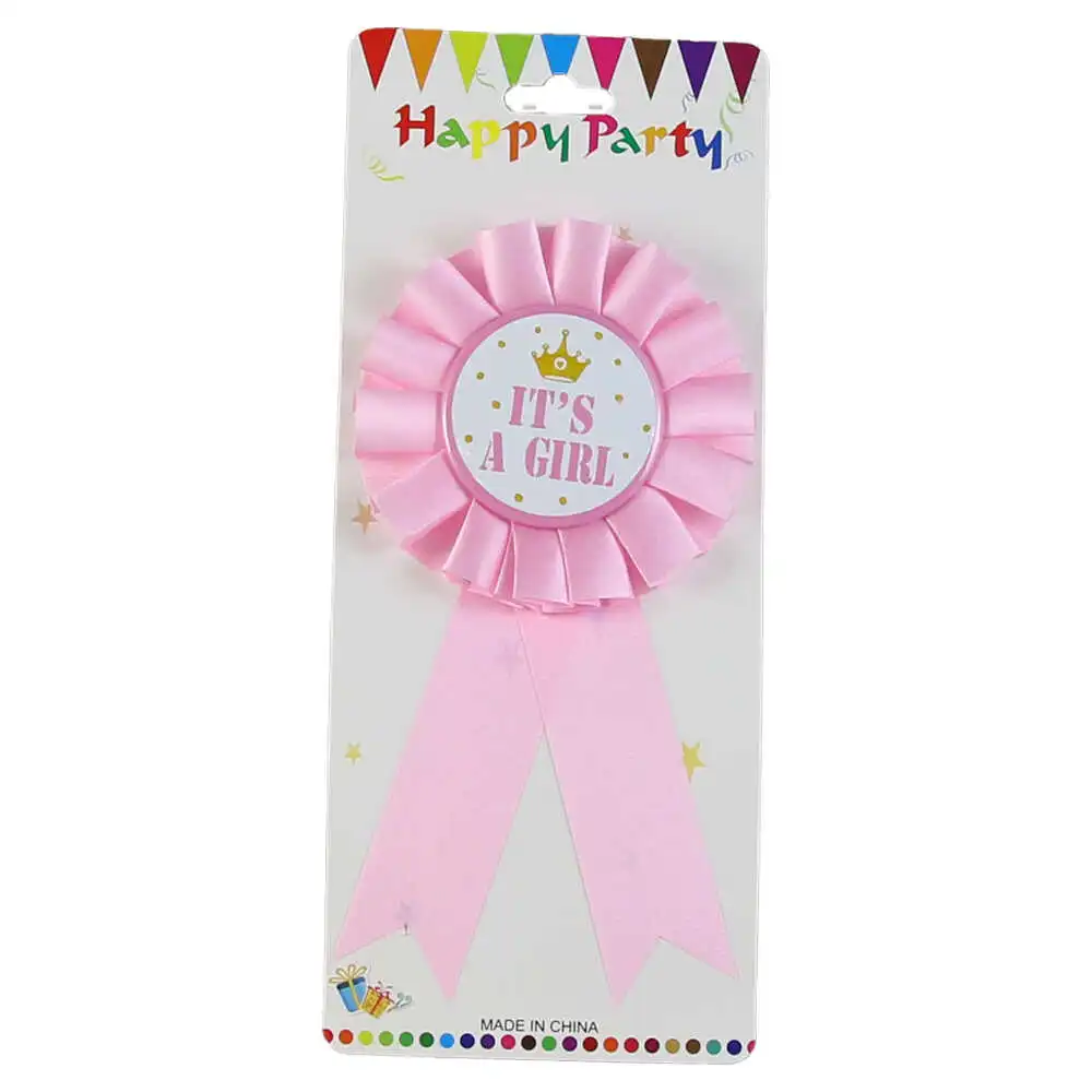 Fundita cu insigna 8x15 CM "It's a Girl/Boy"
