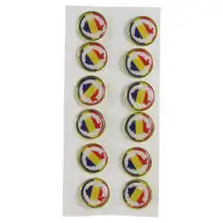 Set 12 insigne rotunde cu harta Romaniei 2.5 CM