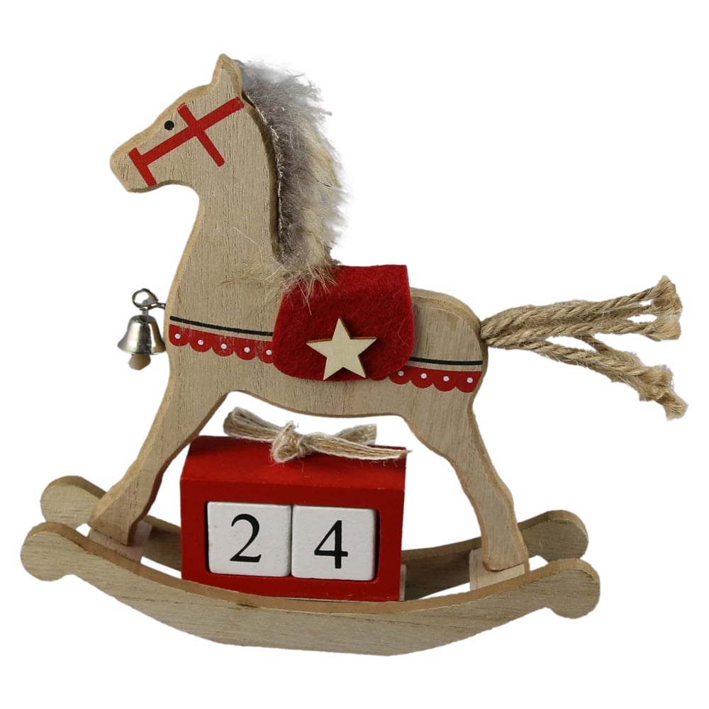 Calut balansoar din lemn cu calendar 17 CM Calut balansoar din lemn cu calendar 17 CM