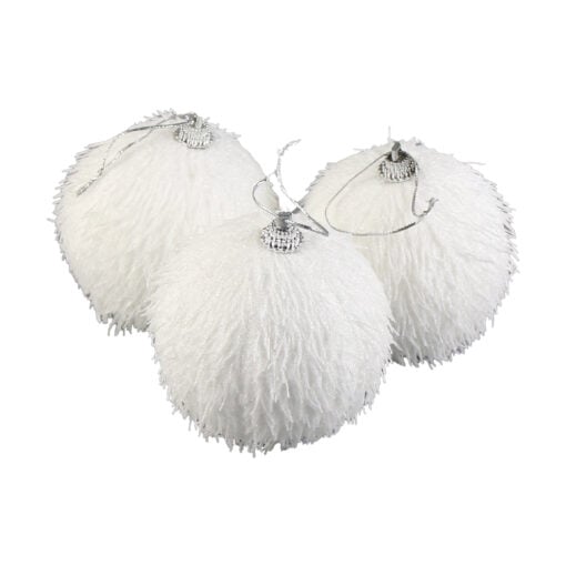 Set 3 globuri pentru brad din foam 8 CM